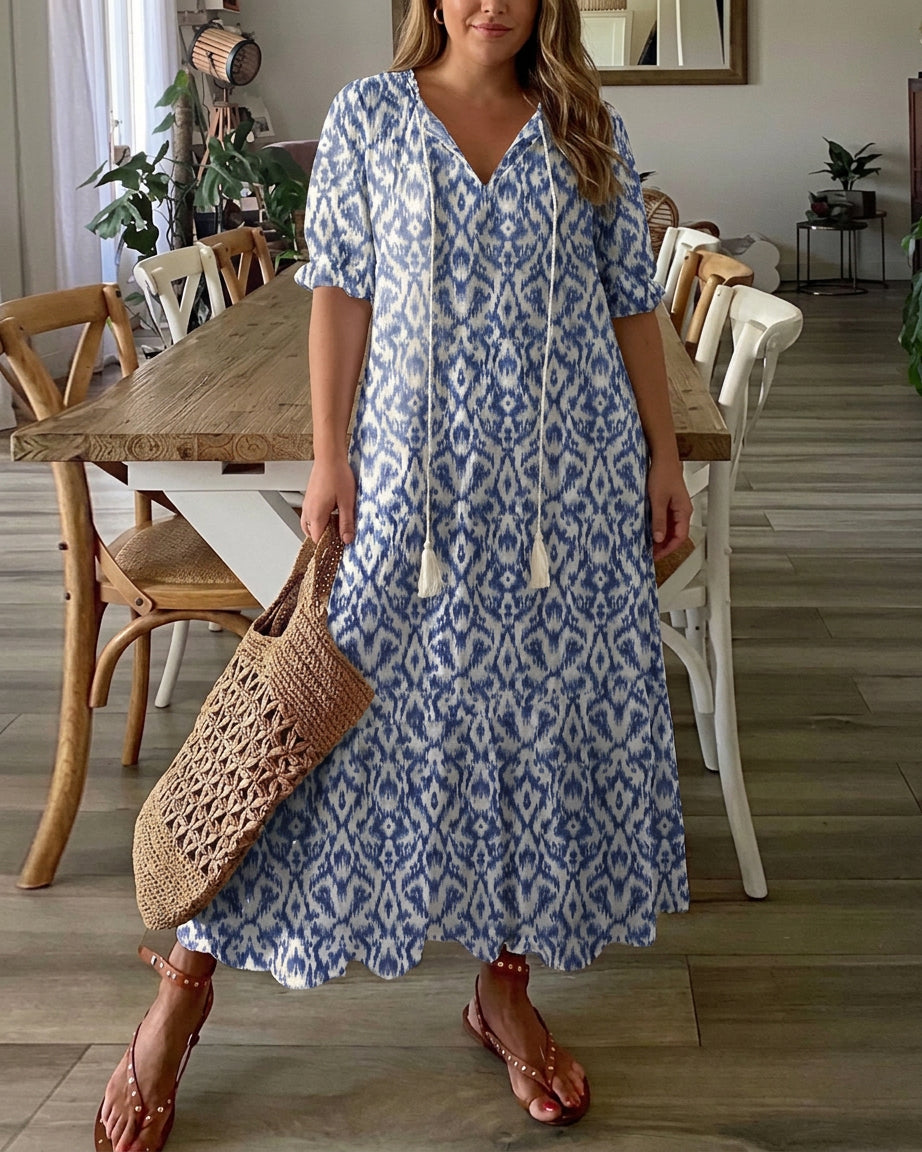 Rosalind | Boho Tummy Coverage Maxi Dress