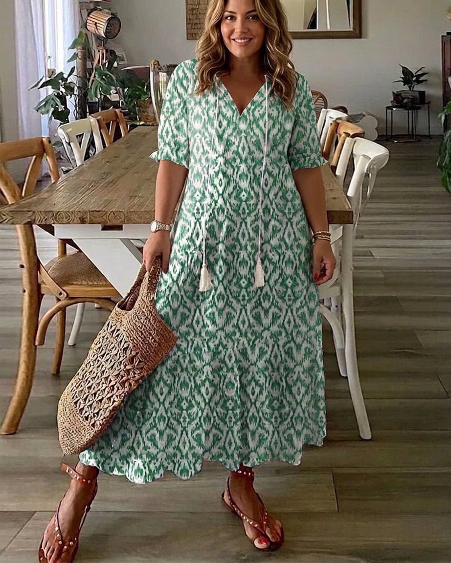 Rosalind | Boho Tummy Coverage Maxi Dress