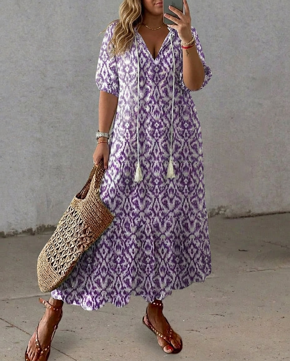 Rosalind | Boho Tummy Coverage Maxi Dress
