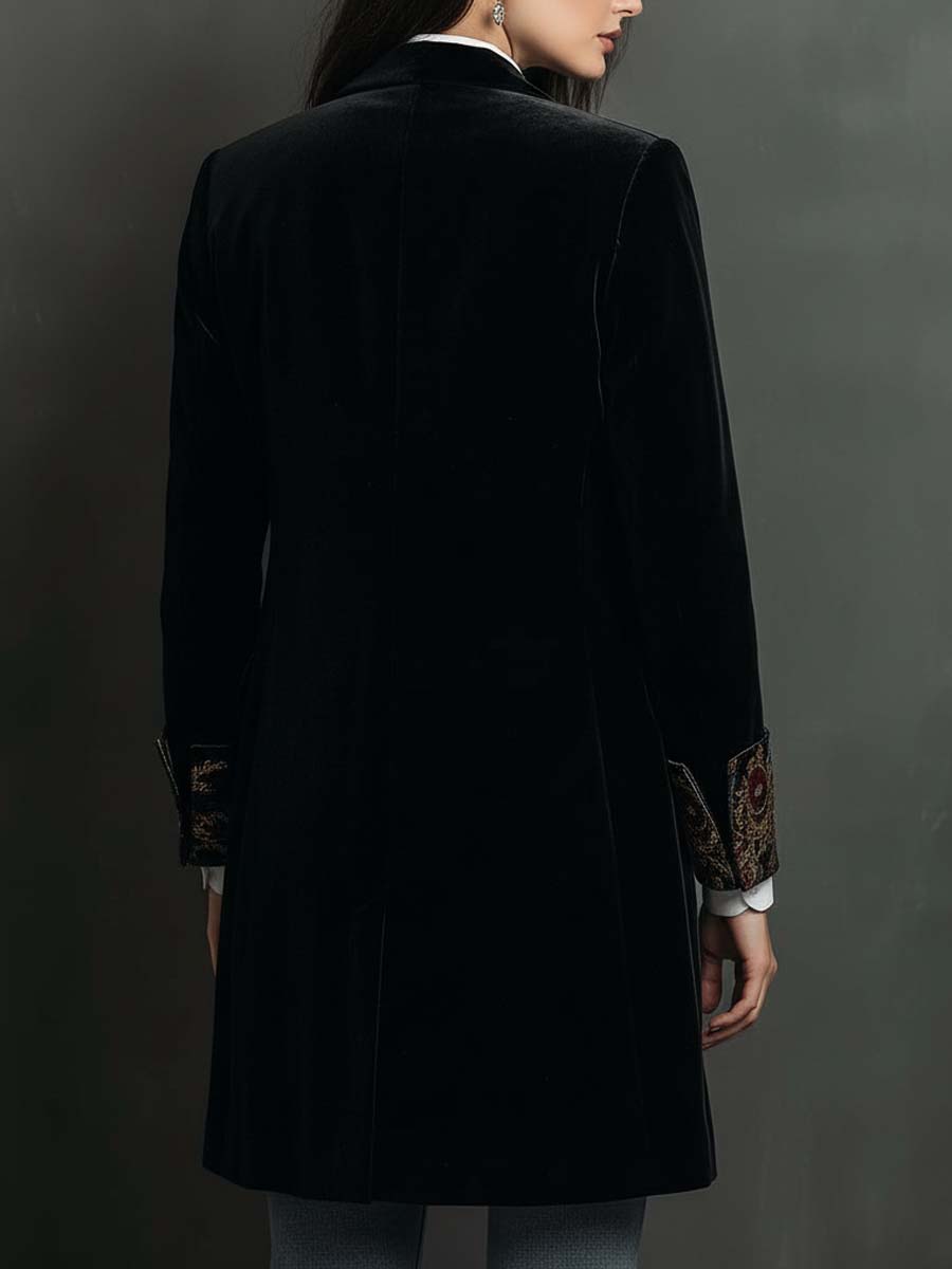 Noir Baroque | Women's Slim Fit Lapel Blazer