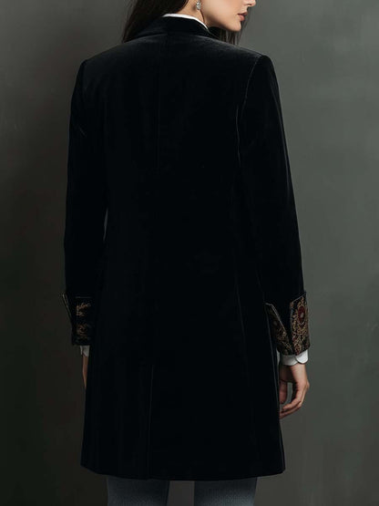 Noir Baroque | Women's Slim Fit Lapel Blazer