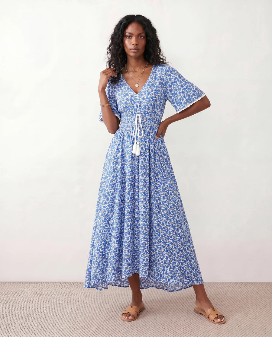 Ines Floral A-Line Maxi Dress