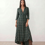 MARILENA | PLAID MAXI DRESS FOR WOMEN