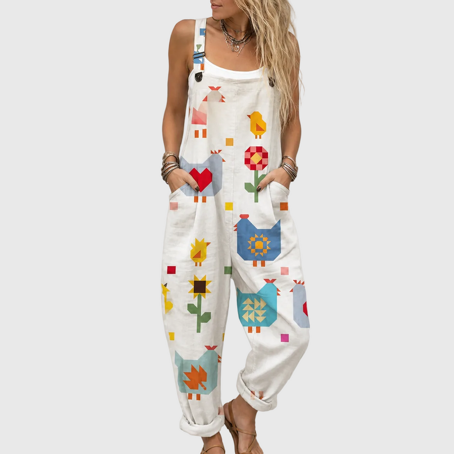 Birdie | Patchwork Jumpsuit