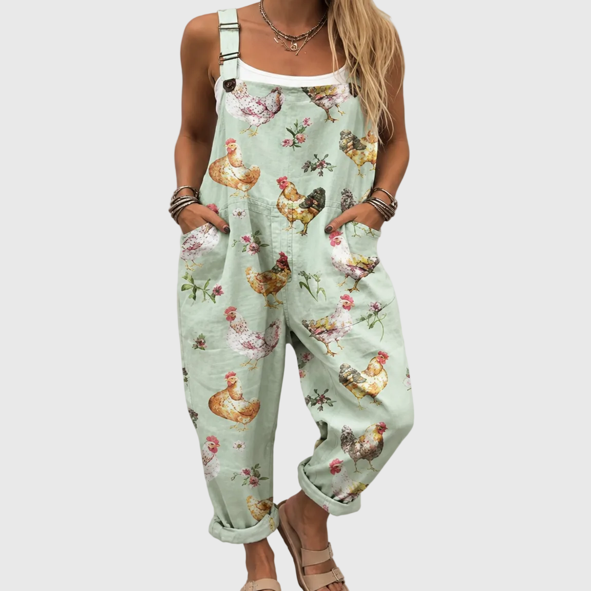 Rosie | Pastel Chicken Jumpsuit