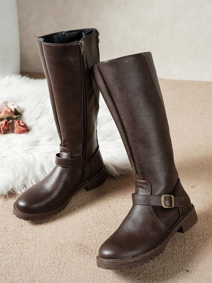 Calliope | Buckle Orthopedic Leather Boots