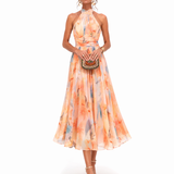 Aurora | Halter Neck Maxi Dress