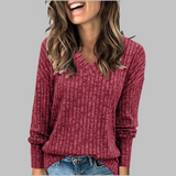 Deri | Comfy V-Neck Long Sleeve Top