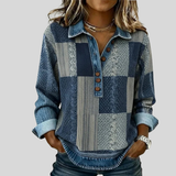Meridell | Colorblock Print Sweatshirt