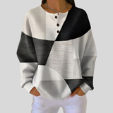 Almira | Waffle Knit Henley Sweatshirt