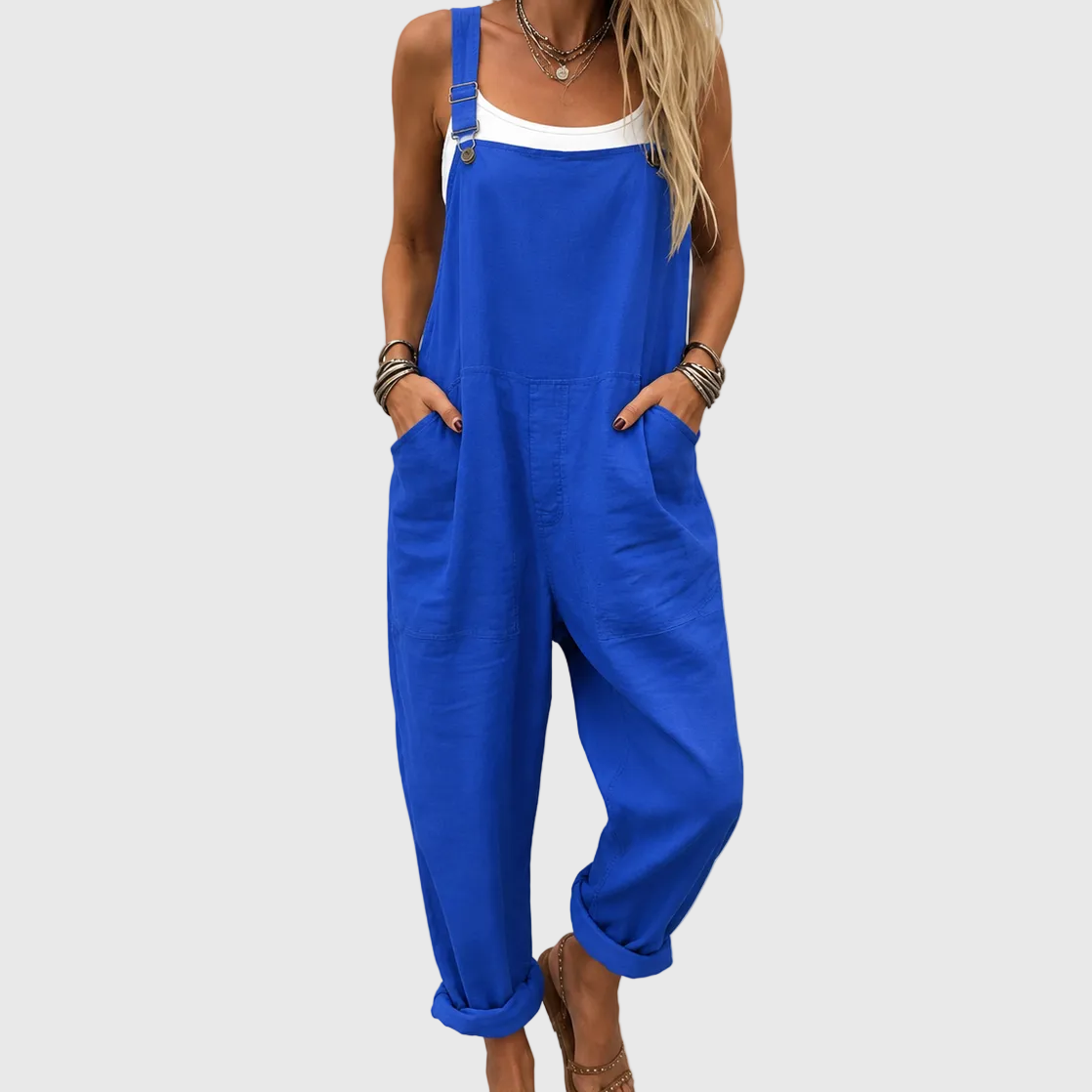 Nora | Soft Blue Jumpsuit