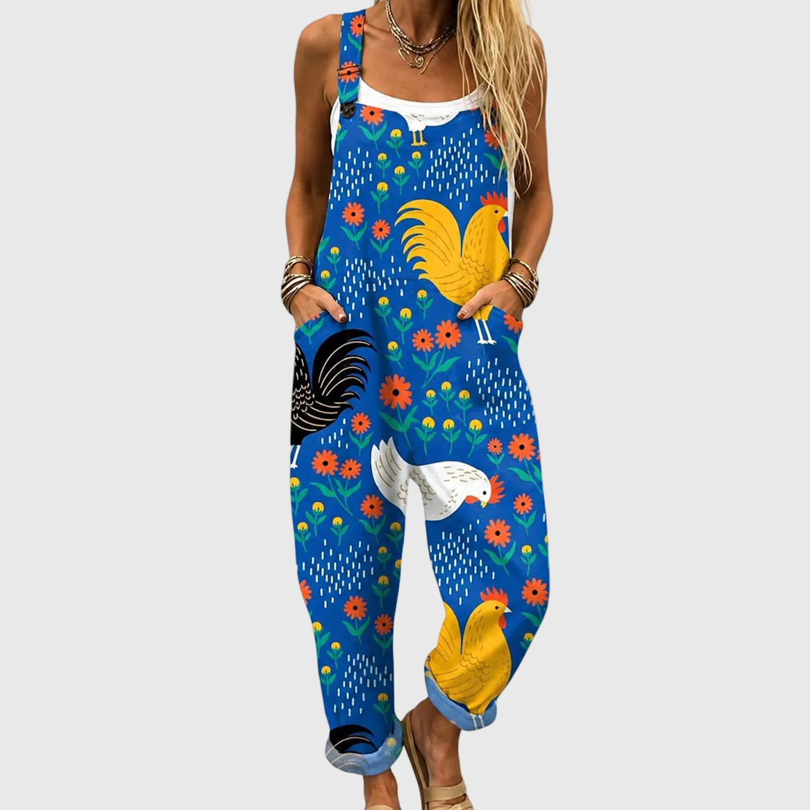 Rosie | Farm Print Overalls