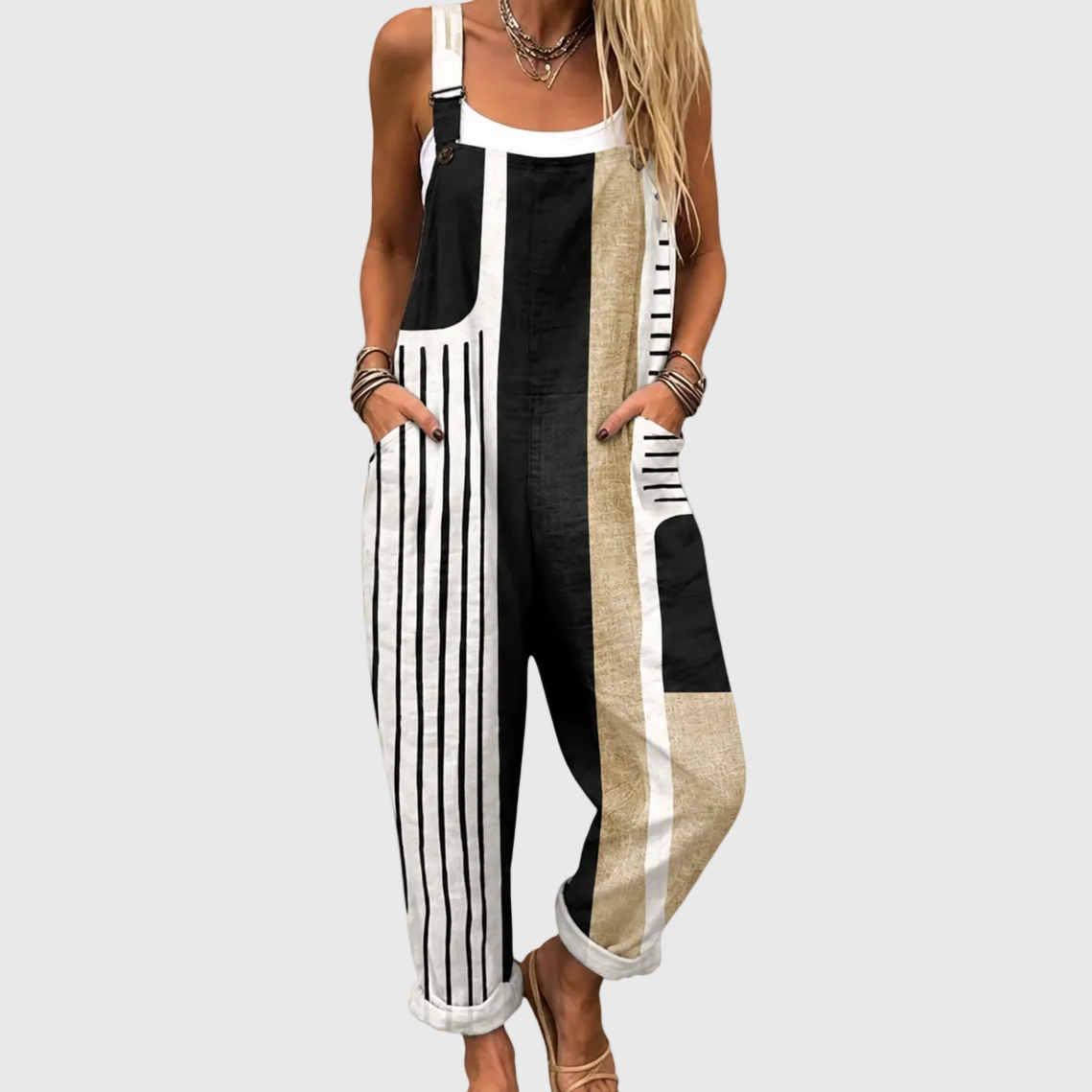 Marion | Patchwork Comfort Overalls