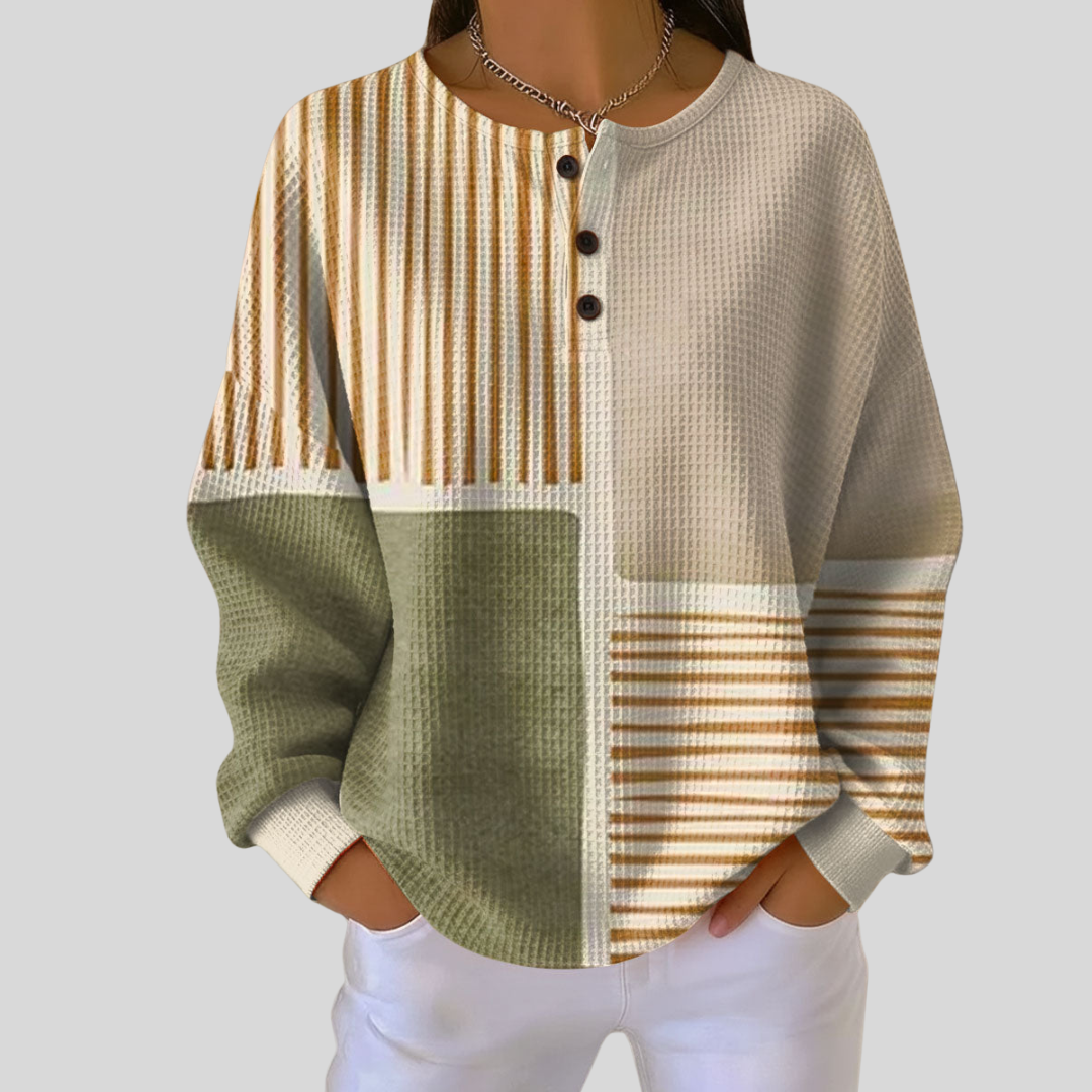 Aubrey | Everyday Luxury Waffle-Knit Sweatshirt