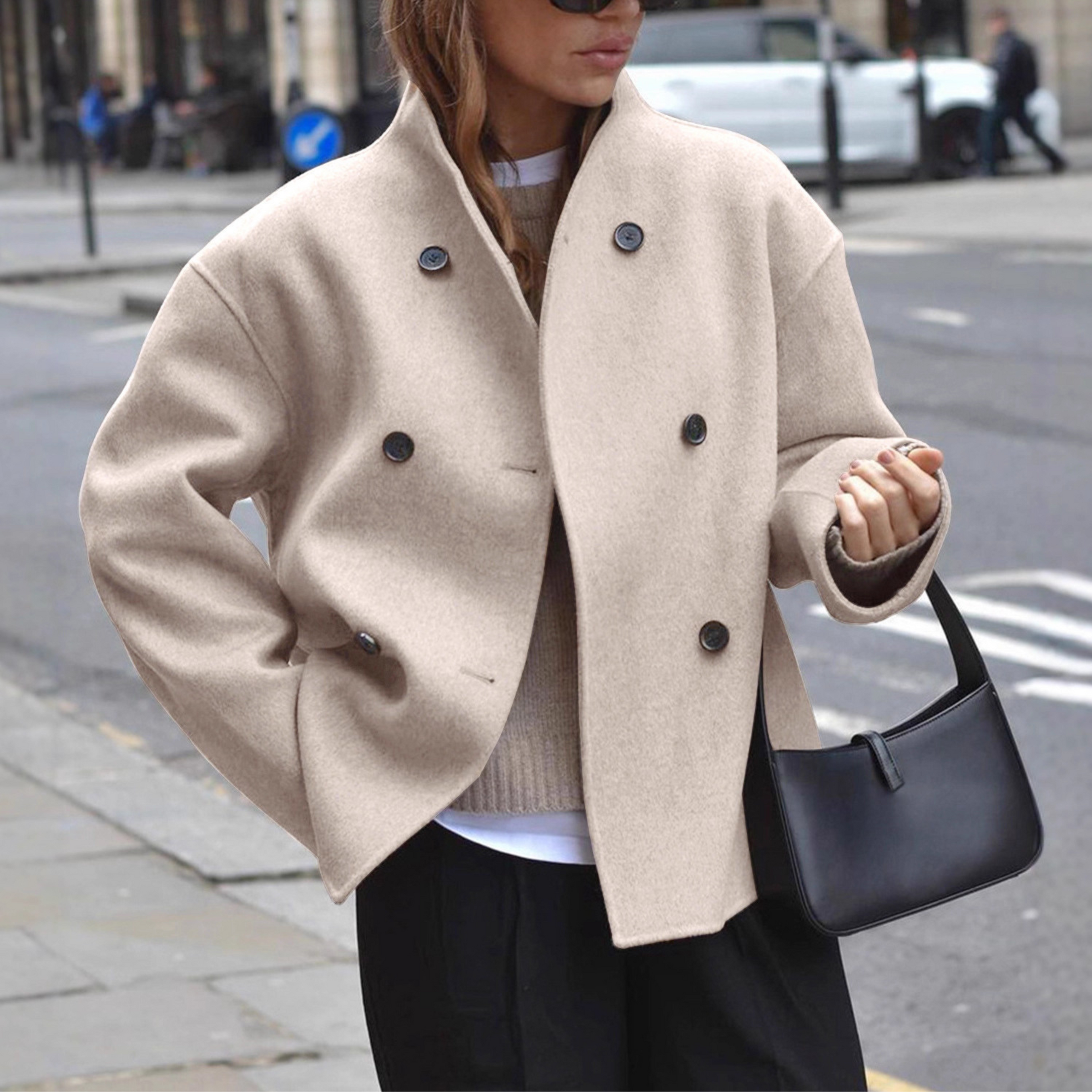Bini | Cozy Long Sleeve Stand Collar Coat