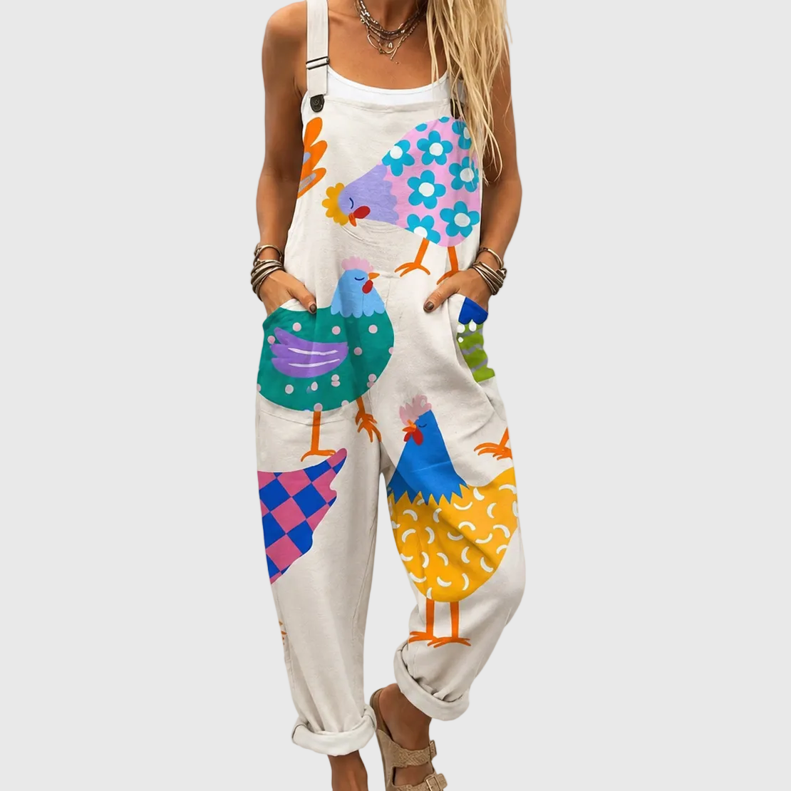 Betty | Chicken Print Jumpsuit