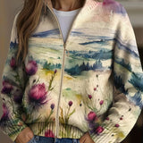 Marlowe | Thistle Landscape Zip Cardigan