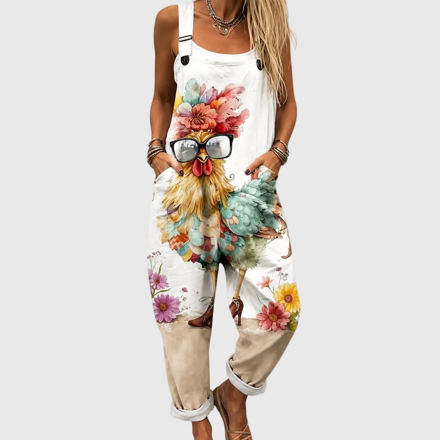 Daisy | Floral Chicken Overalls