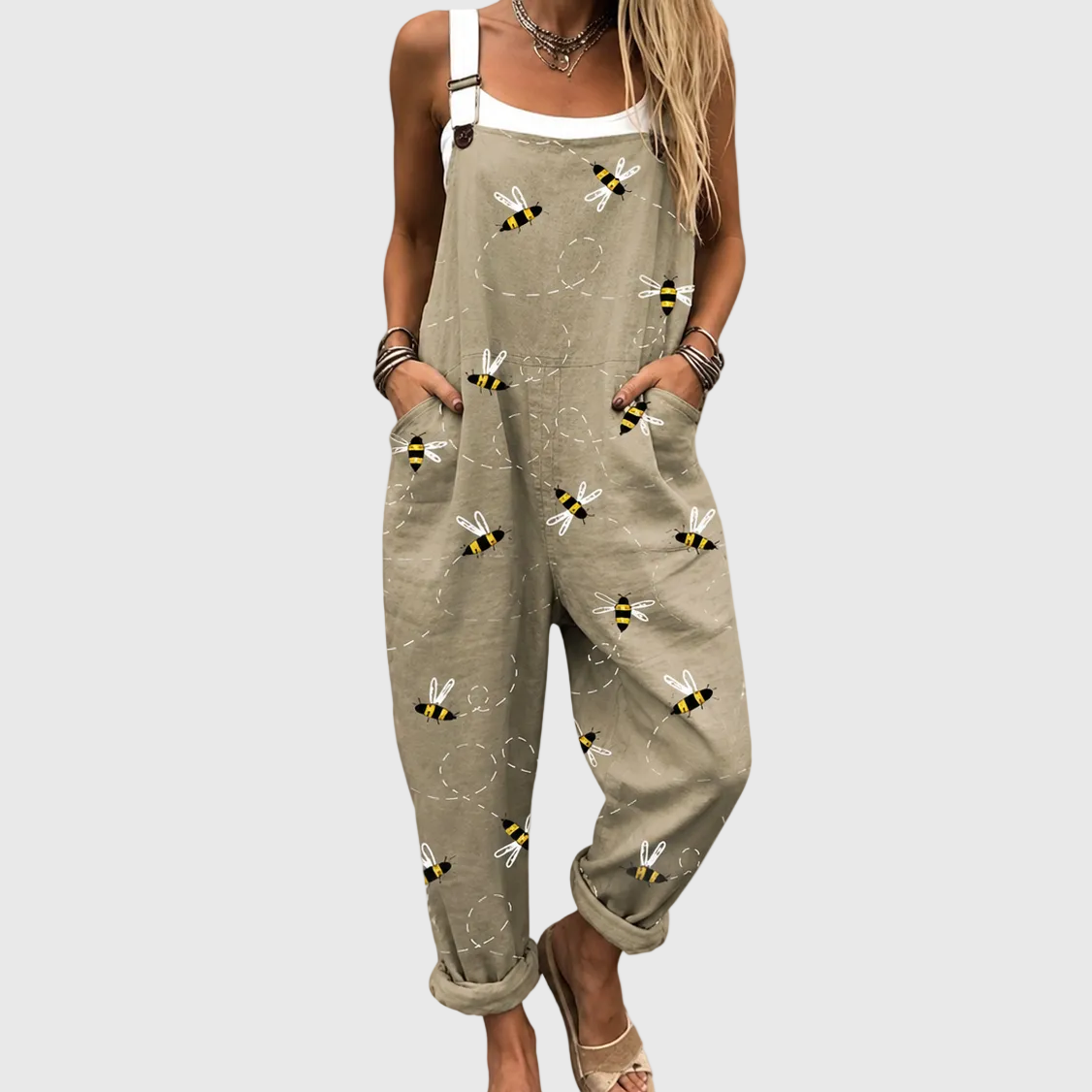 June | Bee-Print Overalls