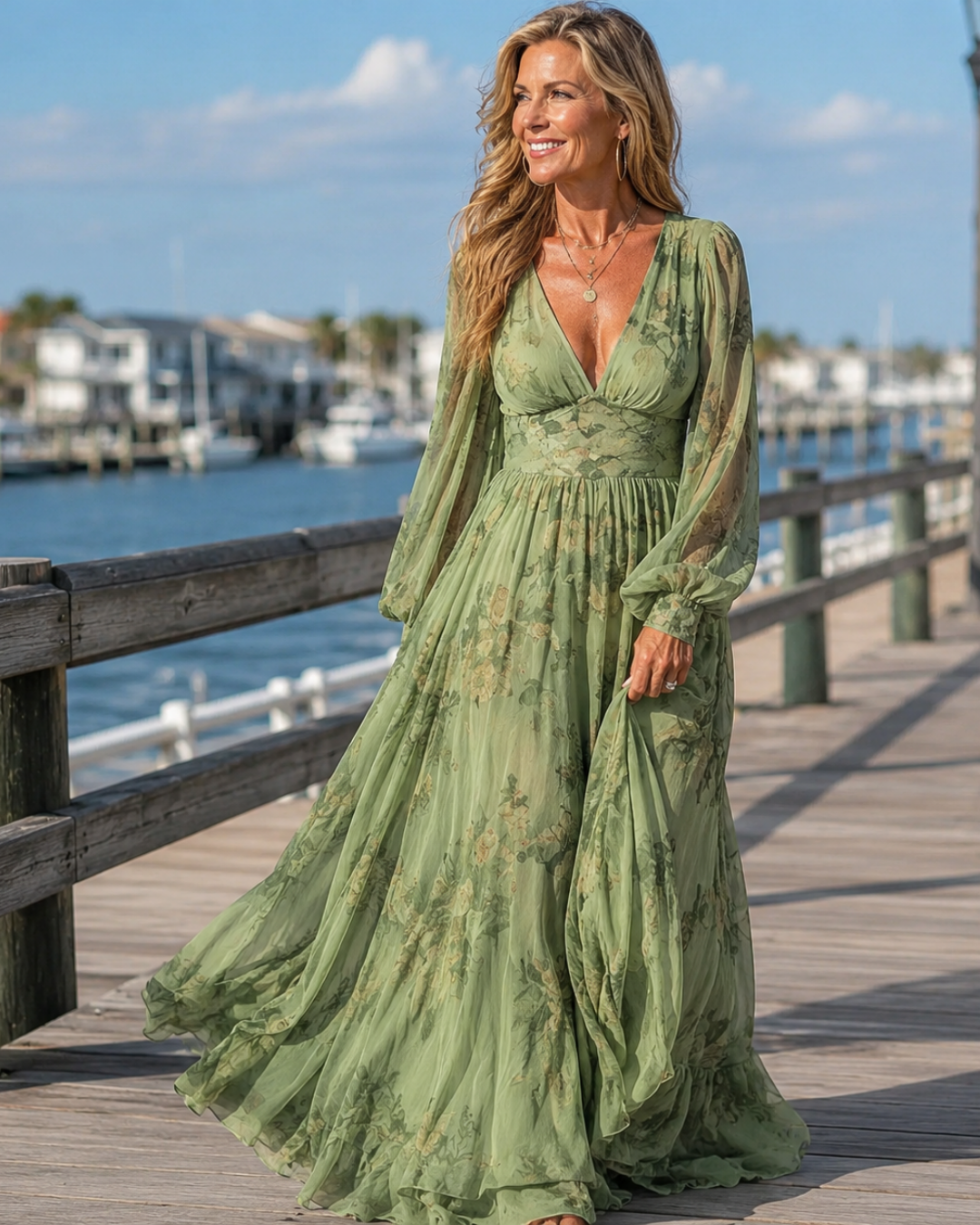 Kelsa | Bohemian Floral Maxi Dress