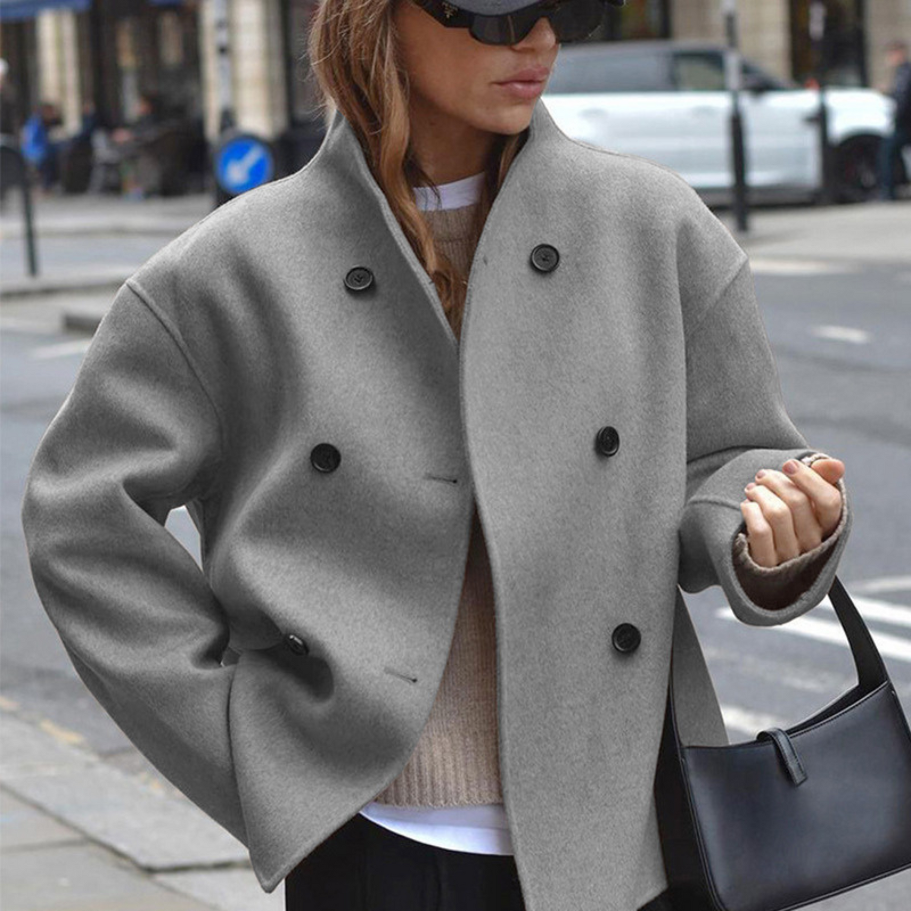 Bini | Cozy Long Sleeve Stand Collar Coat