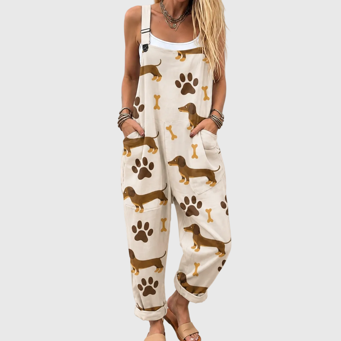 Molly | Puppy Print Jumpsuit