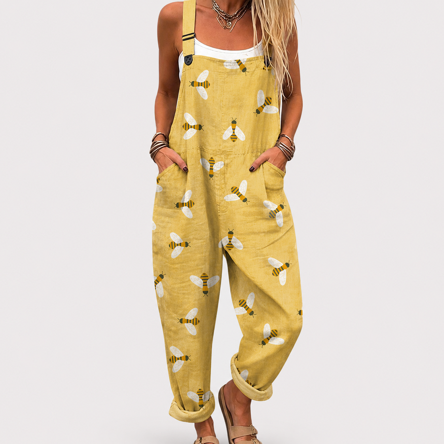 Daisy | Bee Print Jumpsuit