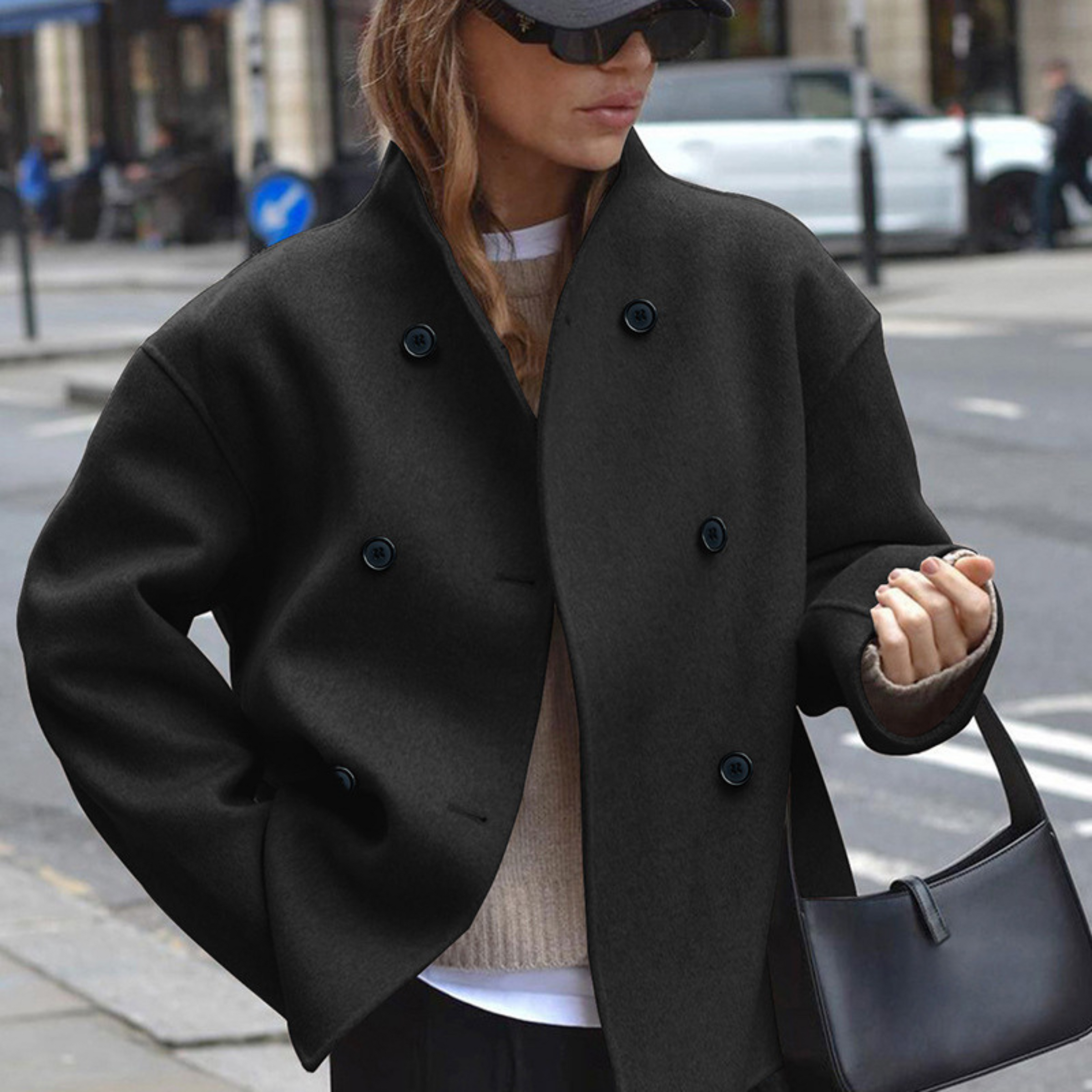 Bini | Cozy Long Sleeve Stand Collar Coat