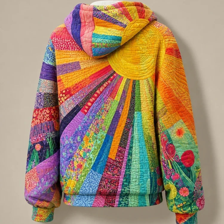 Dawnella | Sunburst Patchwork Hoodie