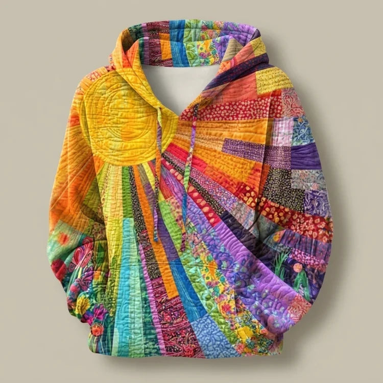Dawnella | Sunburst Patchwork Hoodie