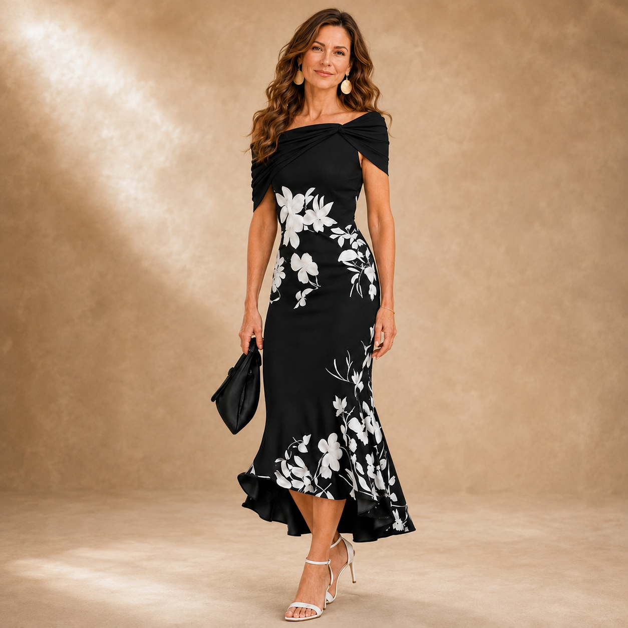 Flora | Floral Contour Midi Dress