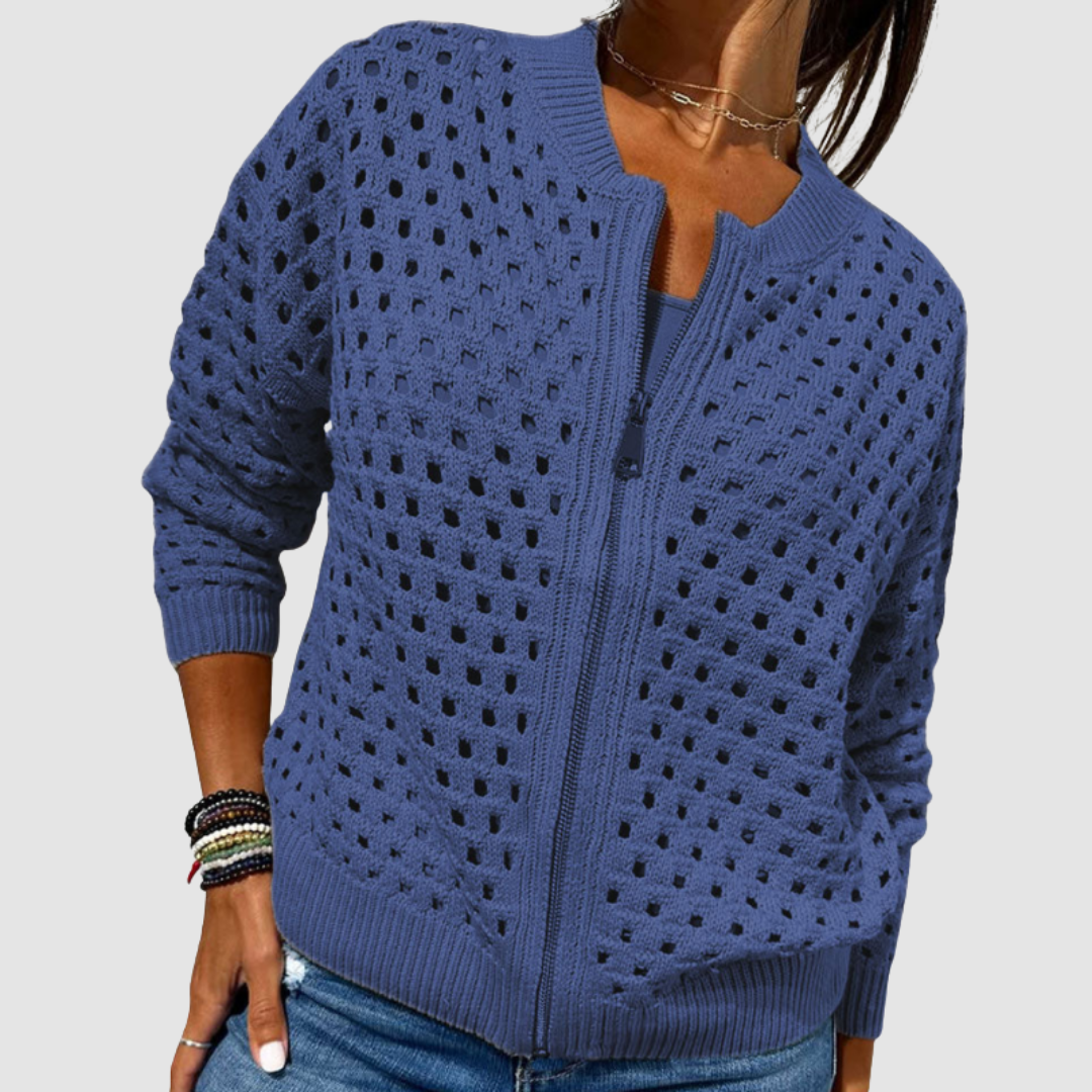 Desiree | Premium Knitted Cardigan with Hollow-Knit Detail