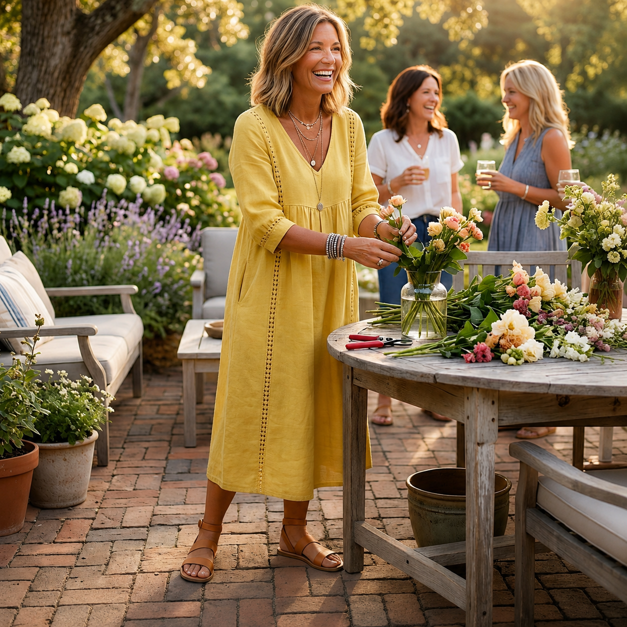 Carmen™ | Elegant Lightweight Maxi Dress with Ruched 3/4 Sleeves
