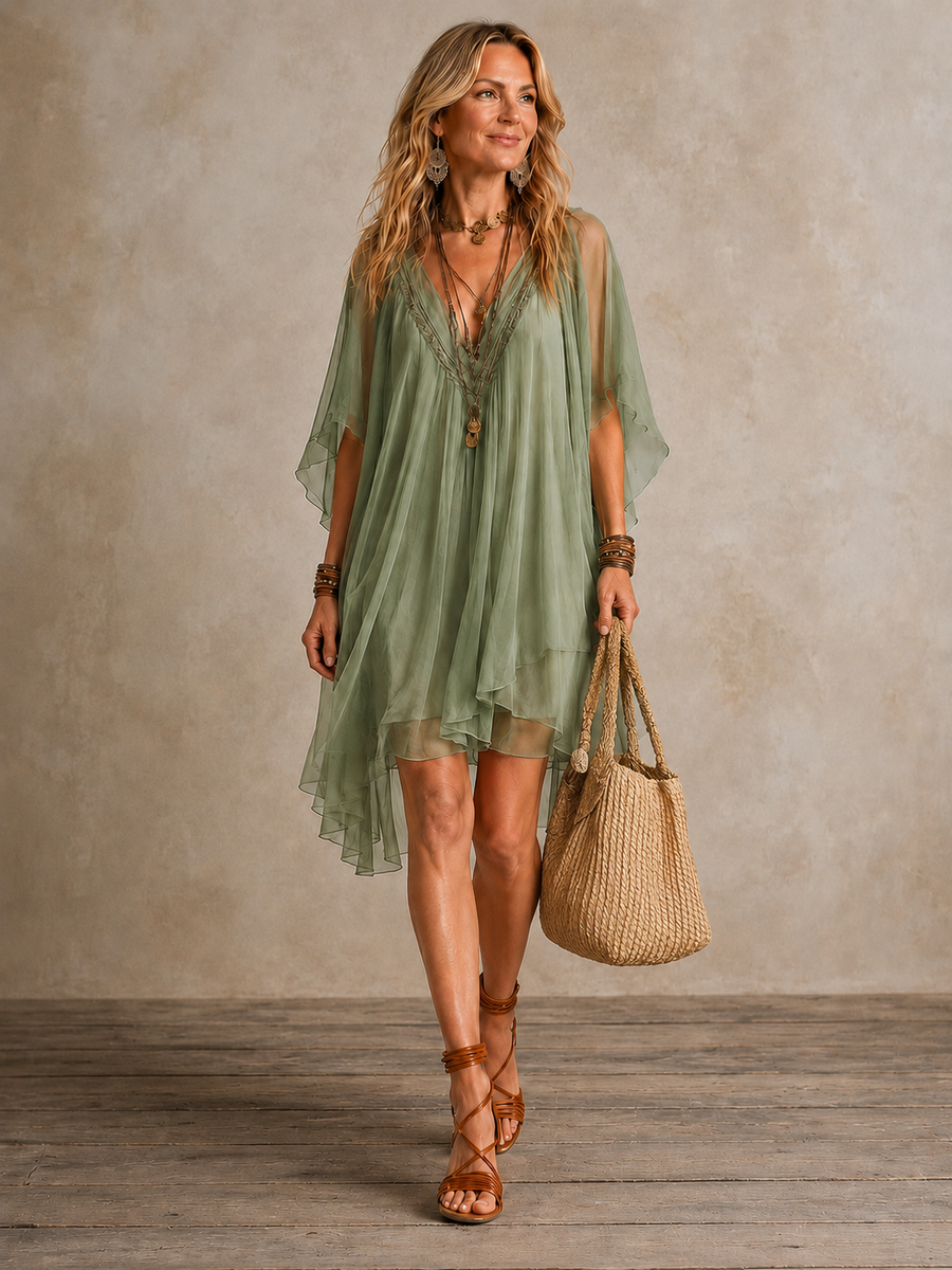 Ella | Tiered Boho Mini Dress