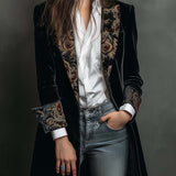 Noir Baroque | Women's Slim Fit Lapel Blazer