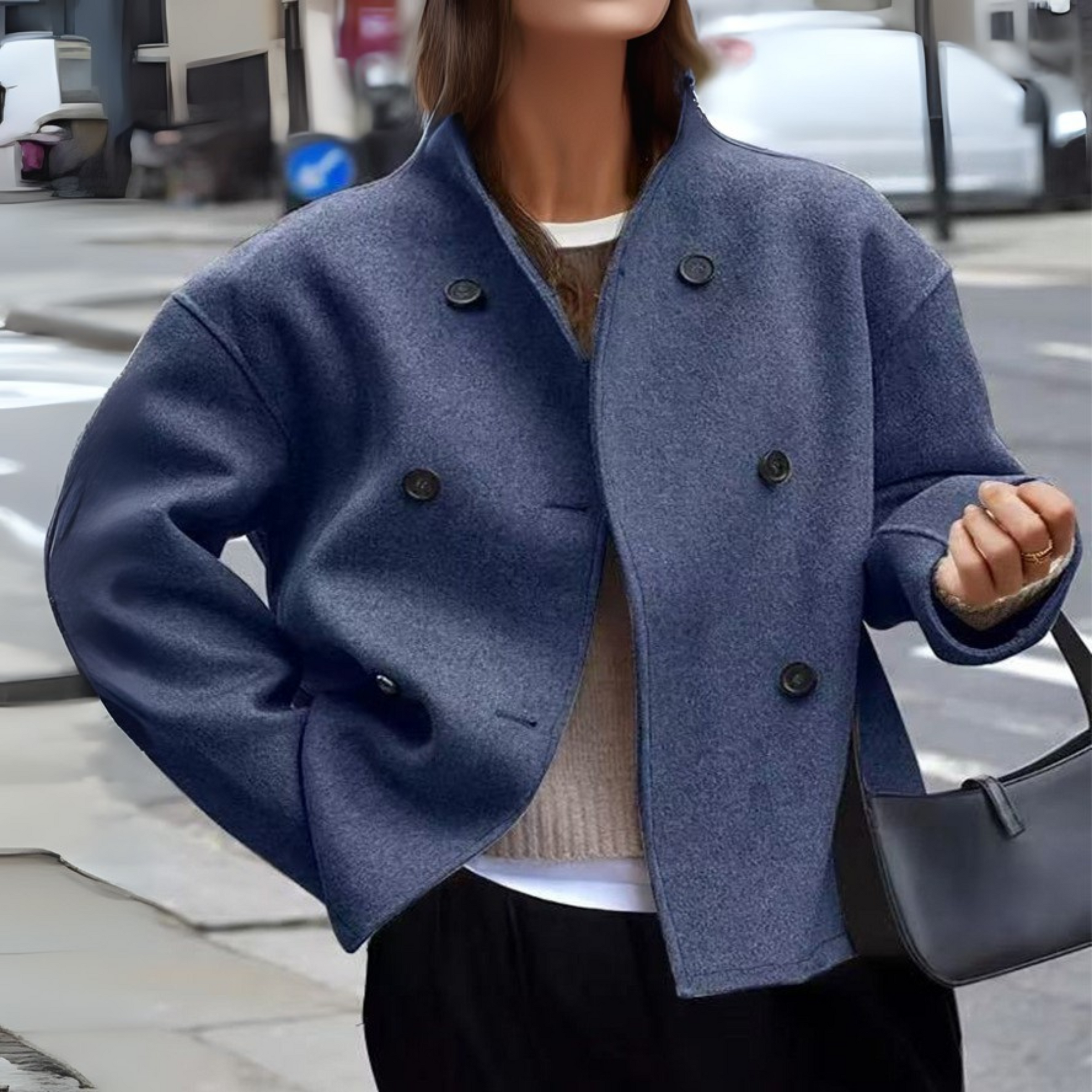 Bini | Cozy Long Sleeve Stand Collar Coat
