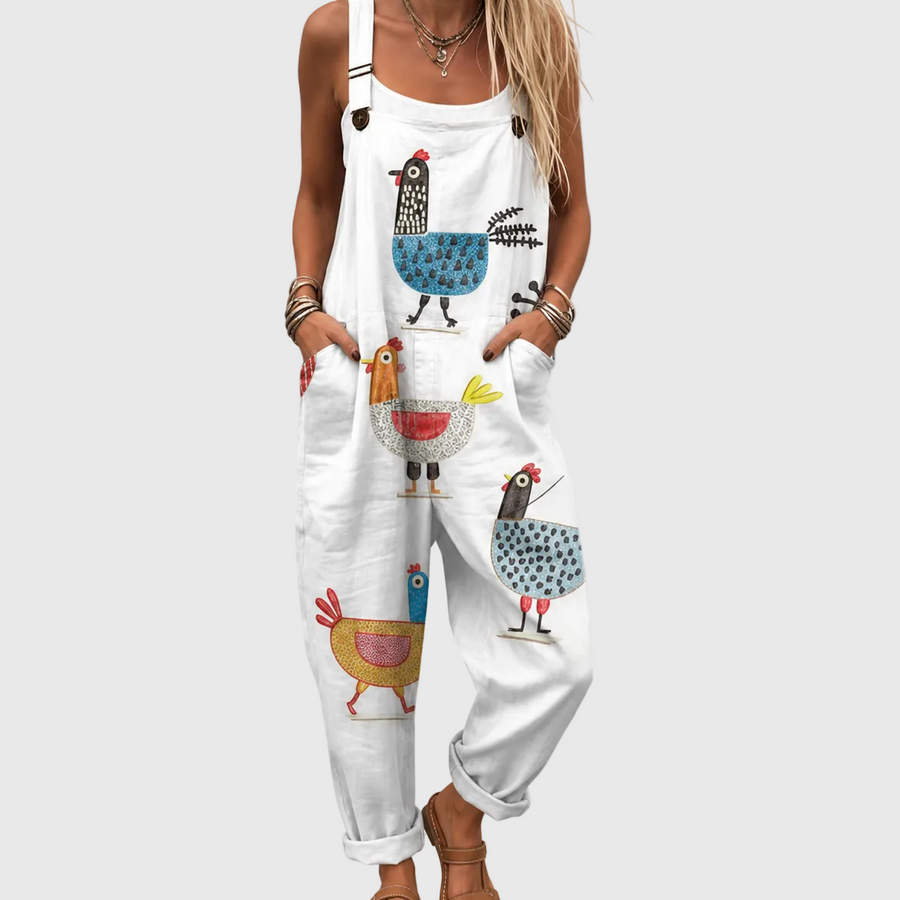 Clara | Chicken Print Jumpsuit