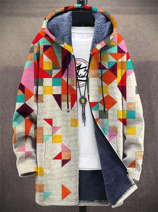 Cassandra | Bohemian Patchwork Fleece-Lined Coat