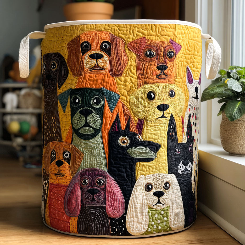 Barkside Magic | Quilted Laundry Basket