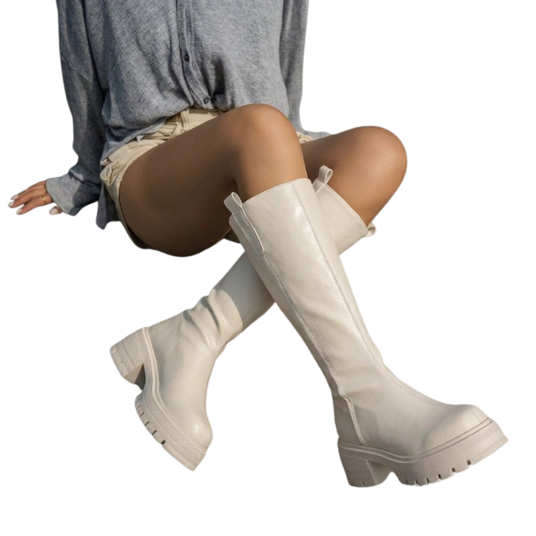 Britta | Cozy Fleece-Lined Tall Shaft Boots