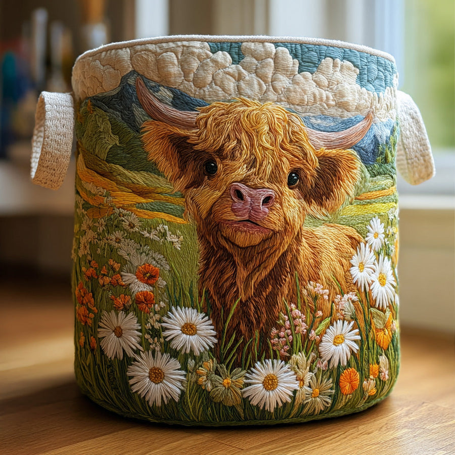 Bloom Highland | Quilted Laundry Basket