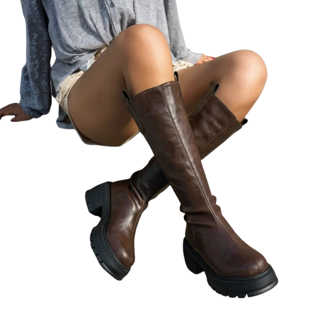 Britta | Cozy Fleece-Lined Tall Shaft Boots