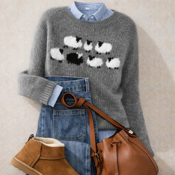 Henrike | Nordic Pattern Hand-Knit Sweater