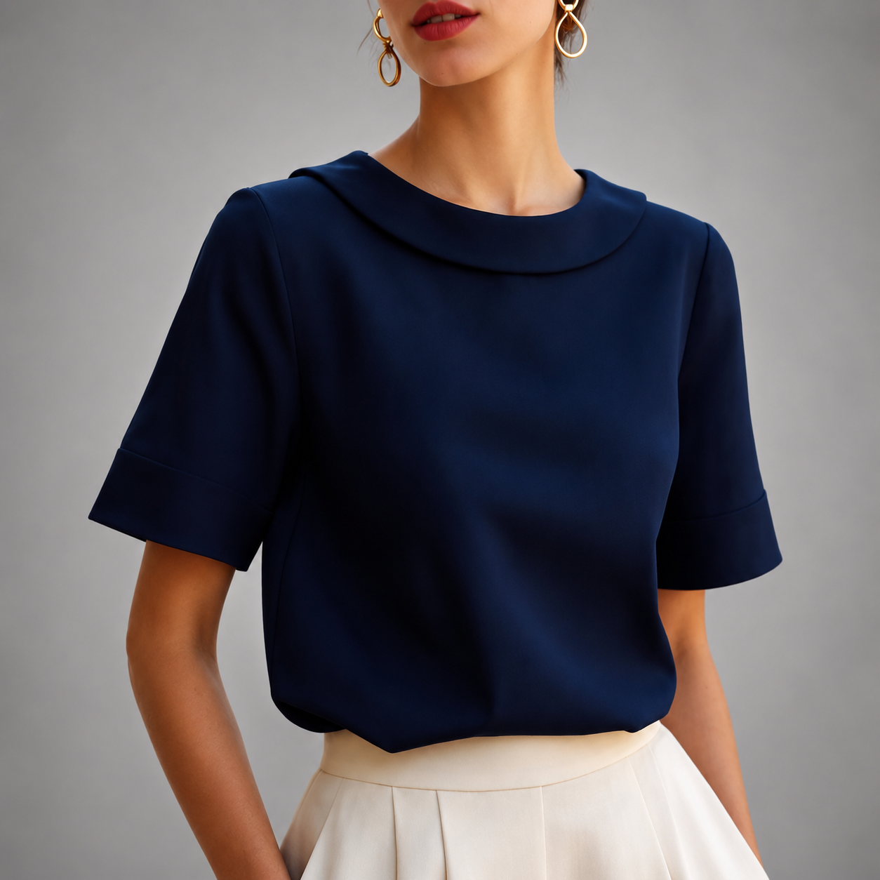 Camille™ | Round Neck Blouse