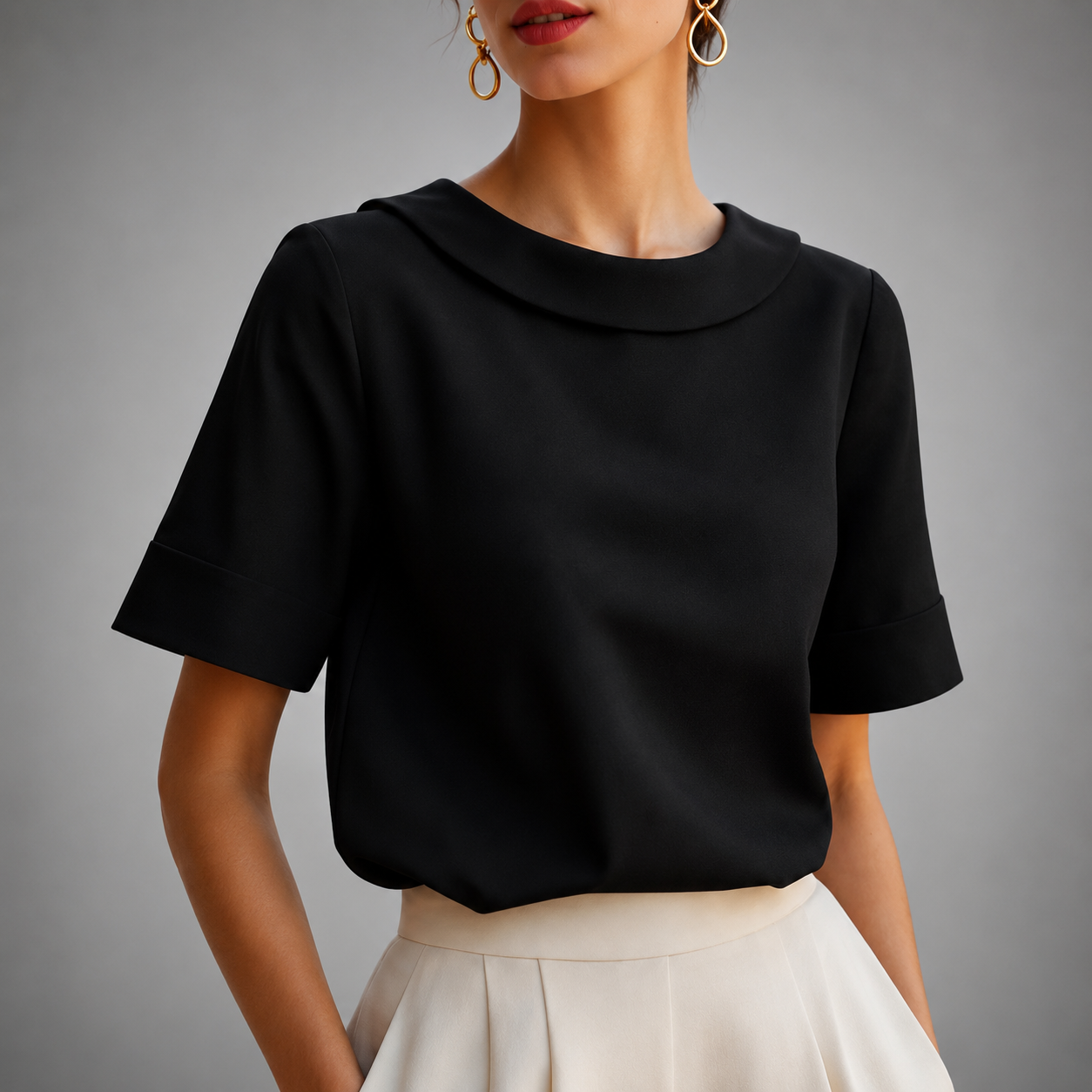 Camille™ | Round Neck Blouse