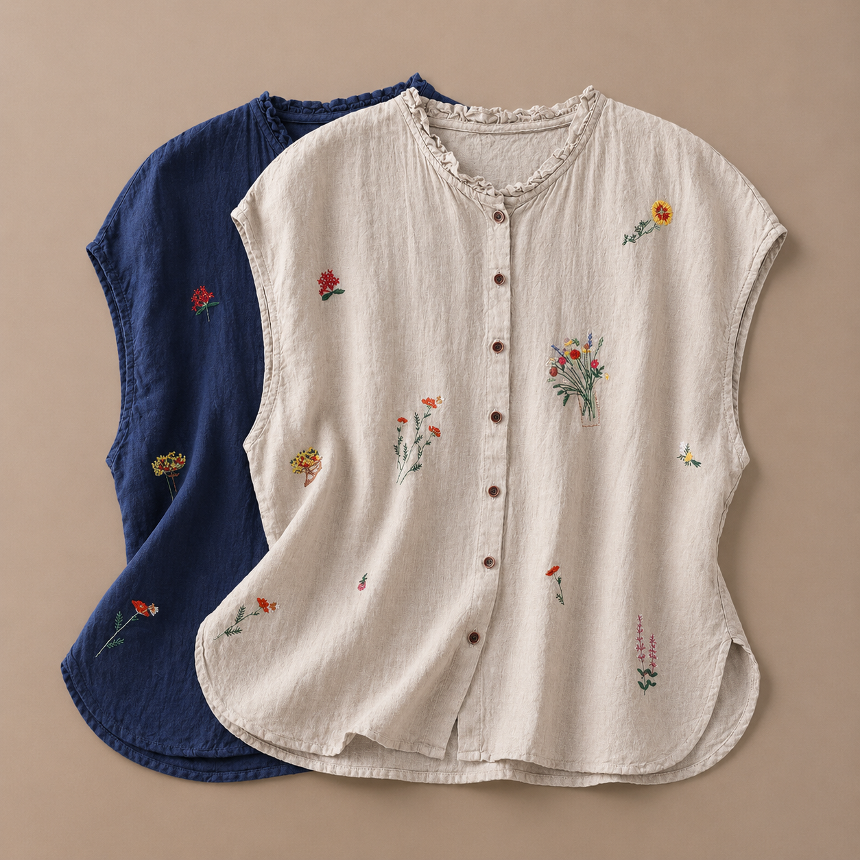 JASMINE | COTTON LINEN BLOUSE FOR WOMEN