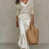 Anaïs | Elegant Satin Midi Dress