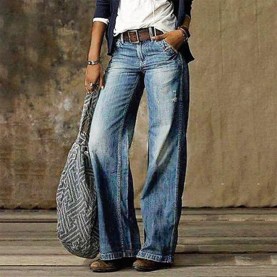 Amalie™ | Retro Wide Leg Jeans