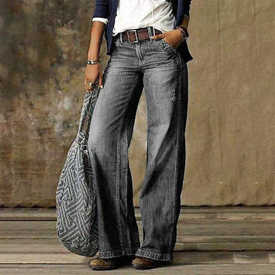 Amalie™ | Retro Wide Leg Jeans