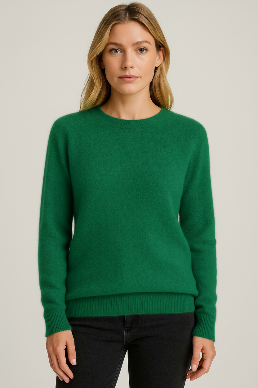 Freya Harper | Classic Crewneck Cashmere Sweater for Women